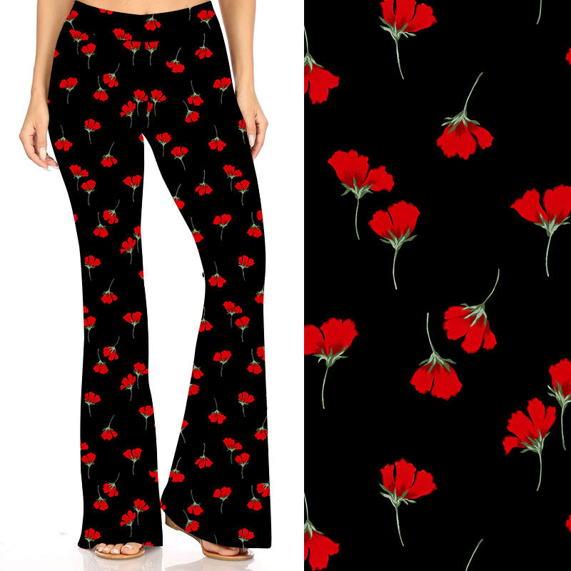 Floating Flowers Deluxe Bell Bottoms