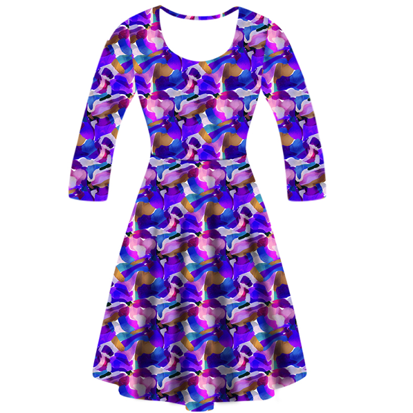 Lavender Horizon Long Sleeve Deluxe Pocket Dress