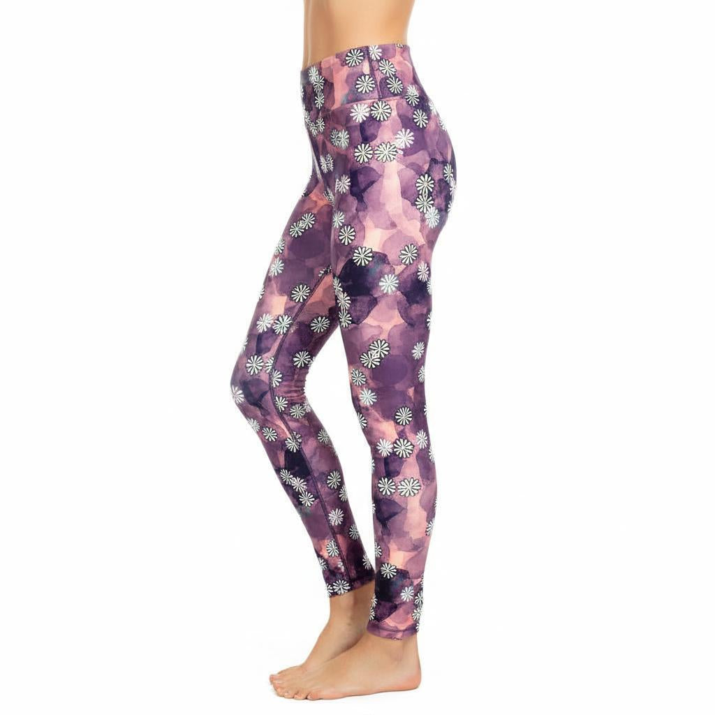 Purple Daisy Chain Ultimate Leggings