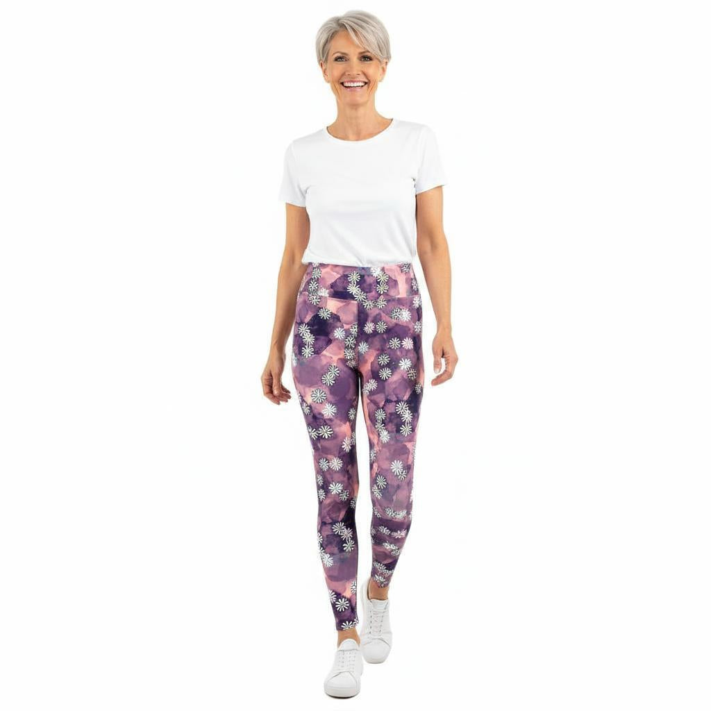 Purple Daisy Chain Ultimate Leggings