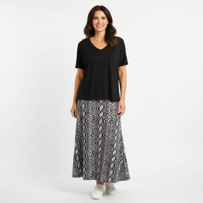 Silver Serpent Maxi Skirt