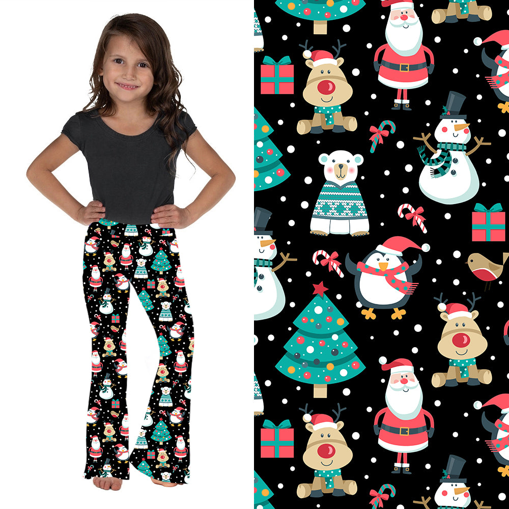 Santa is Coming Christmas Deluxe Kids Bell Bottoms