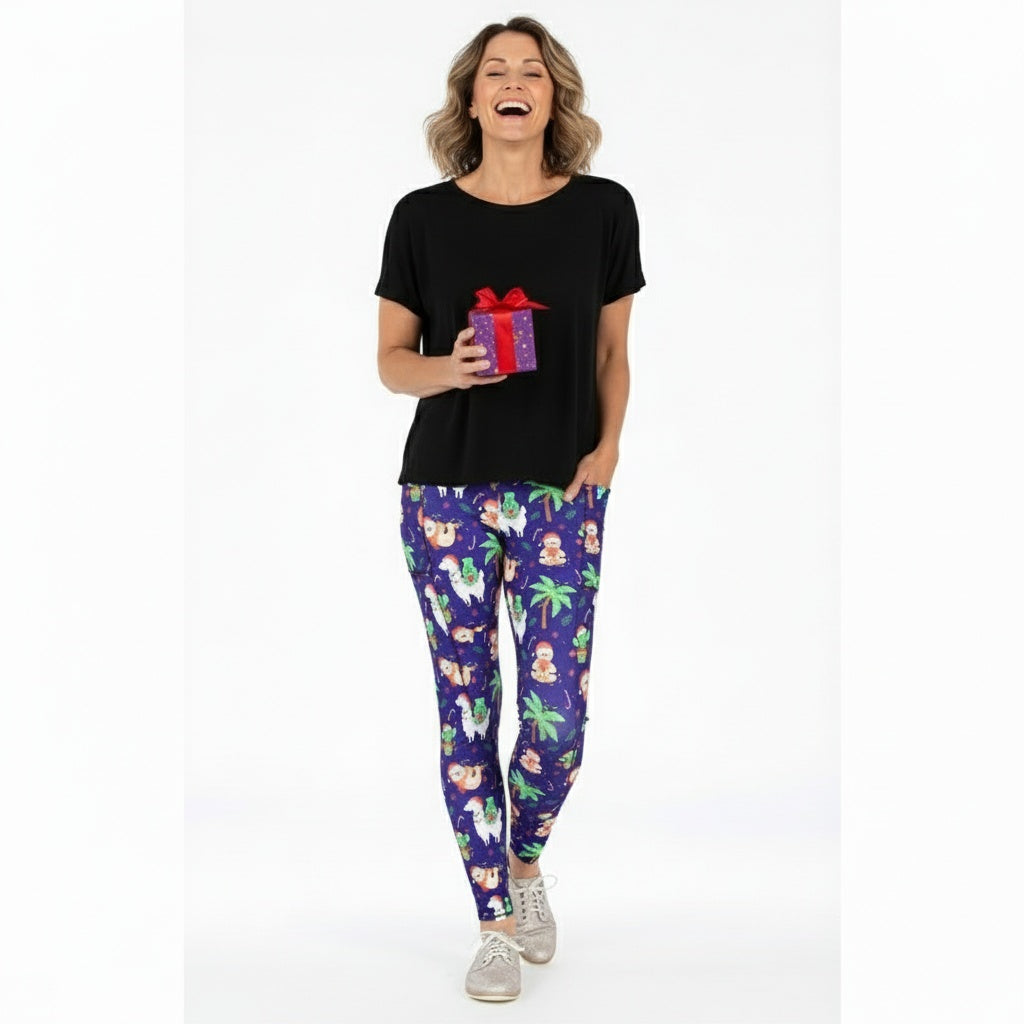 Happy Holiday Deluxe Pocket Leggings
