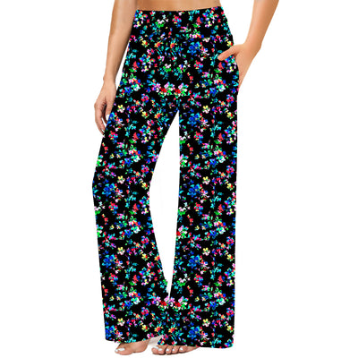 Floral Frenzy Wide Leg Pocket Pants