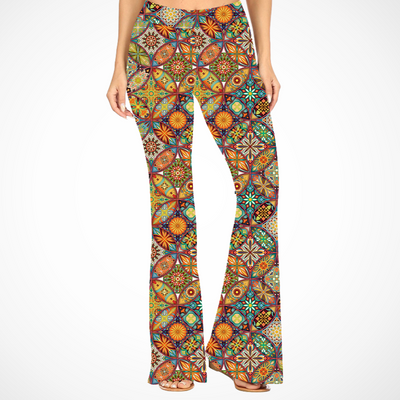 Autumn Mandala Deluxe Bell Bottoms