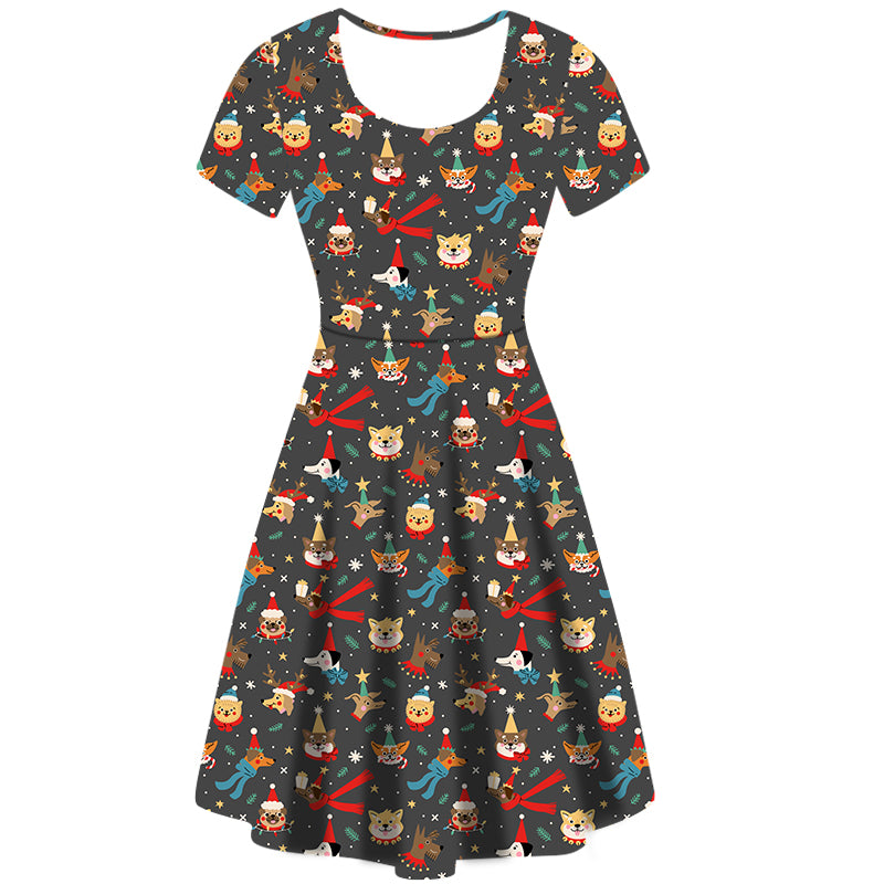 Christmas Canines Deluxe Pocket Dress