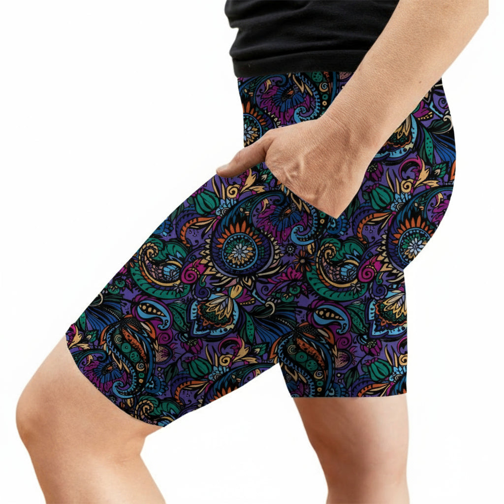 Paisley Path Deluxe Pocket Shorts