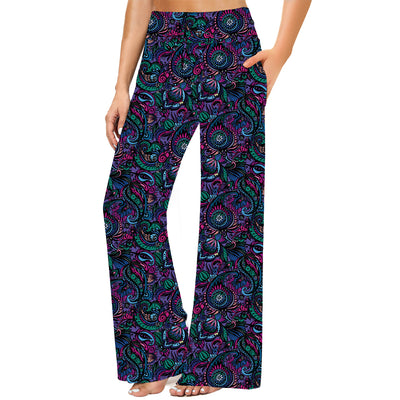 Paisley Path Wide Leg Pocket Pants