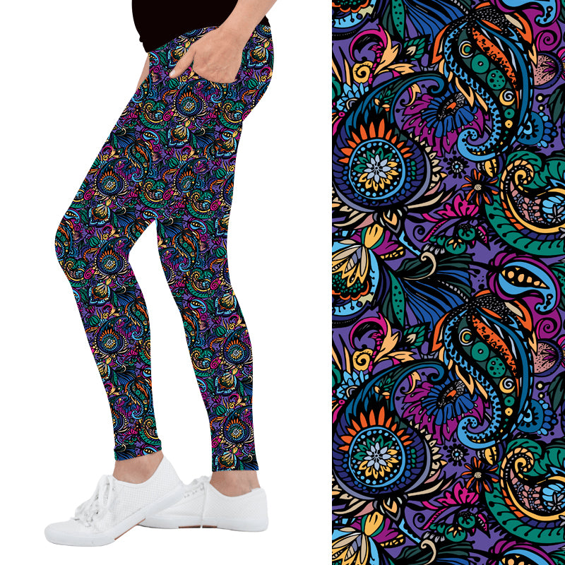 Paisley Path Deluxe Pocket Leggings