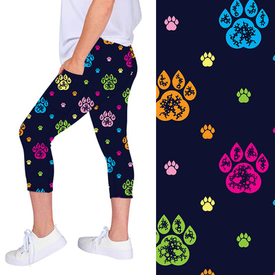 Paws Paws Paws Deluxe Pocket Capri