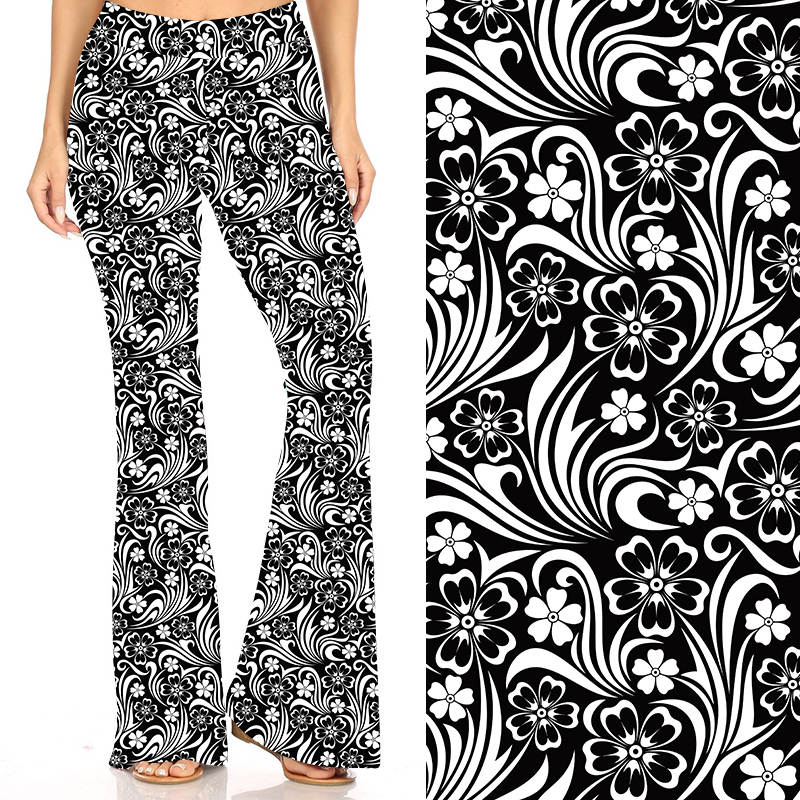 Mono Floral Deluxe Bell Bottoms