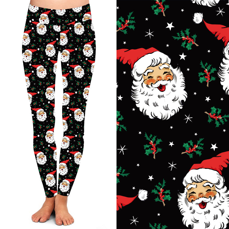 Merry Claus Christmas Deluxe Leggings