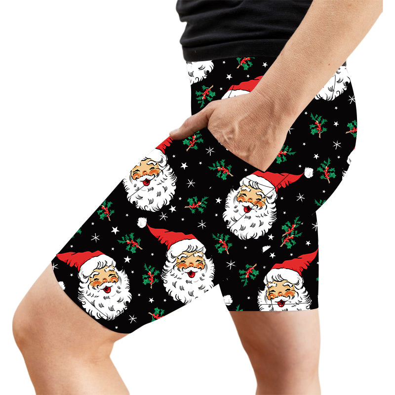 Merry Claus Christmas Deluxe Pocket Shorts
