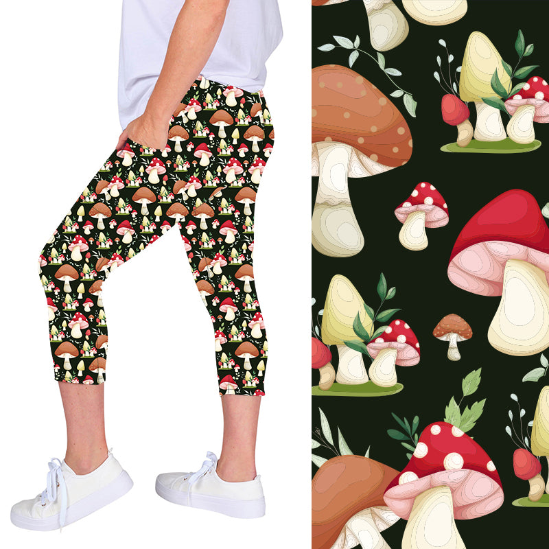 Meaningful Mushrooms Deluxe Pocket Capri