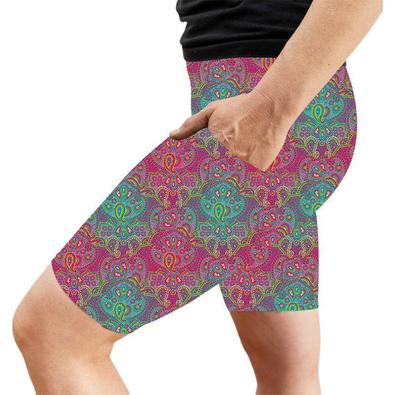 Layers of Mandala Deluxe Pocket Shorts