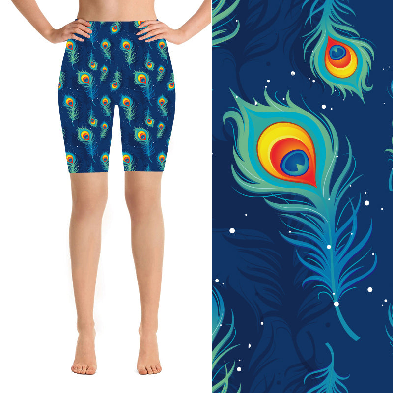 Floating Peacock Feathers Deluxe Shorts