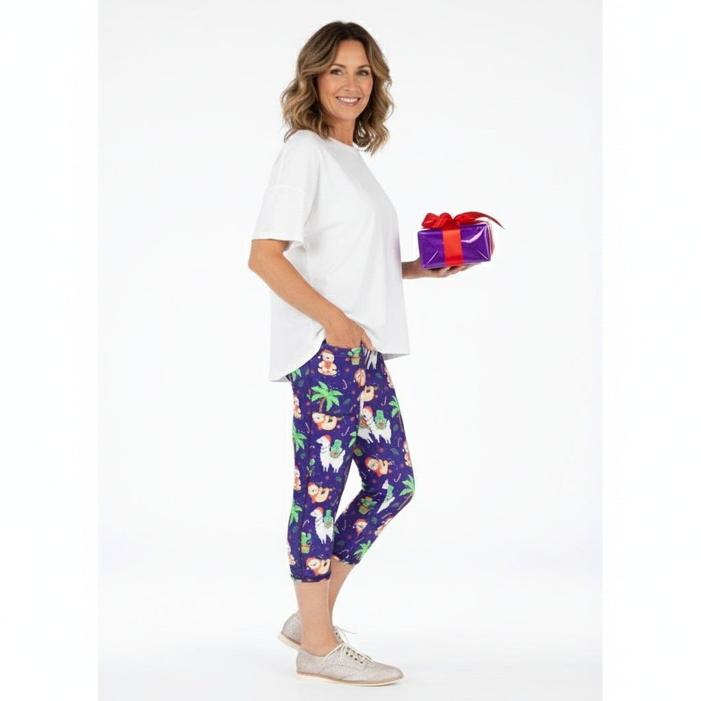 Happy Holiday Deluxe Pocket Capri