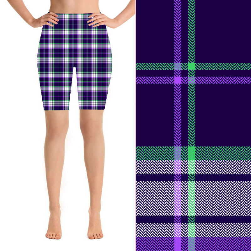Purple Plaid Colours Deluxe Shorts