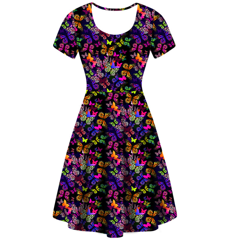 Neon Flutter Deluxe Pocket Dress