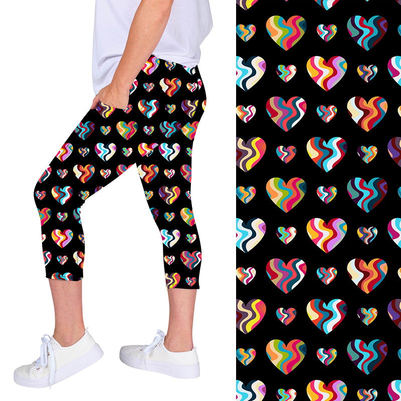 Kaleidoscope Hearts Deluxe Pocket Capri