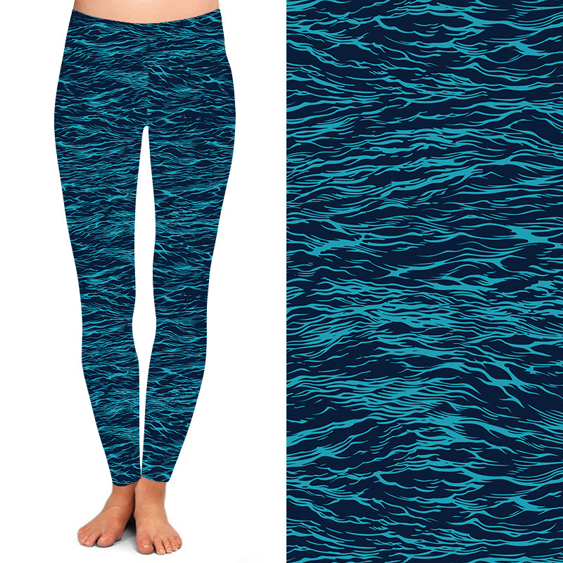 Sea Waves Deluxe Leggings