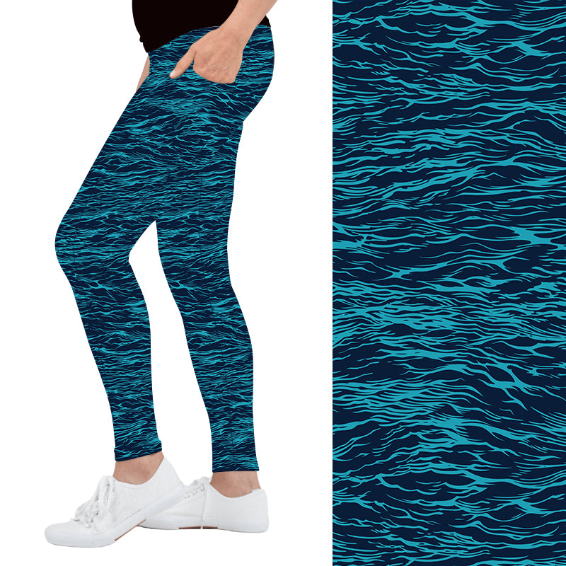 Sea Waves Deluxe Pocket Leggings