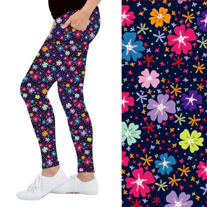 Floral Meadow Deluxe Pocket Leggings