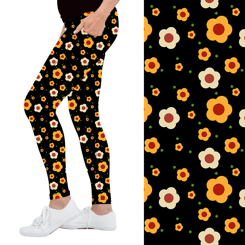 Night Floral Deluxe Pocket Leggings