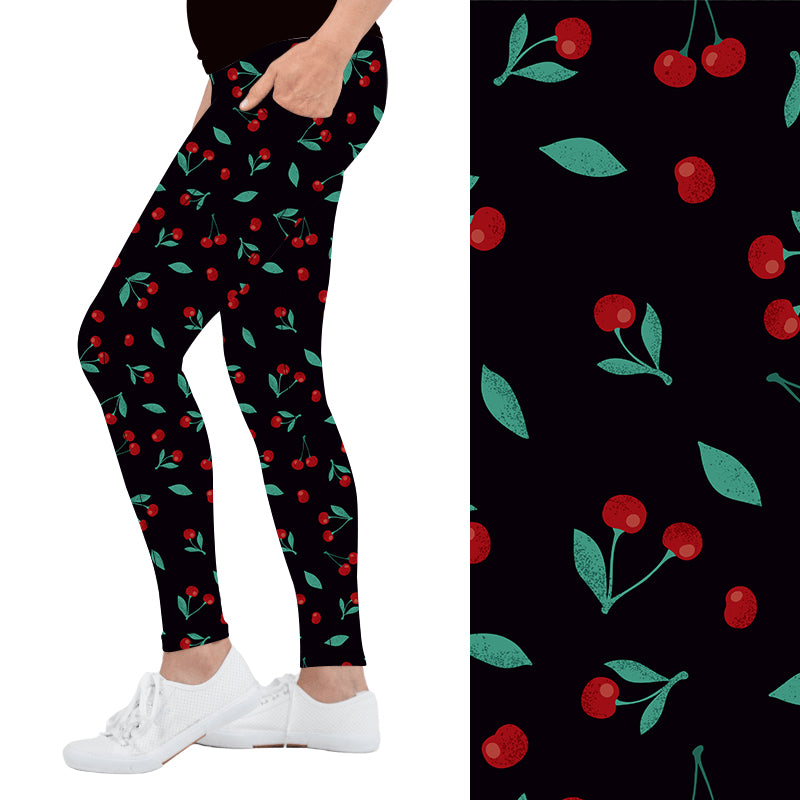 Cherry Kissed Deluxe Pocket Leggings