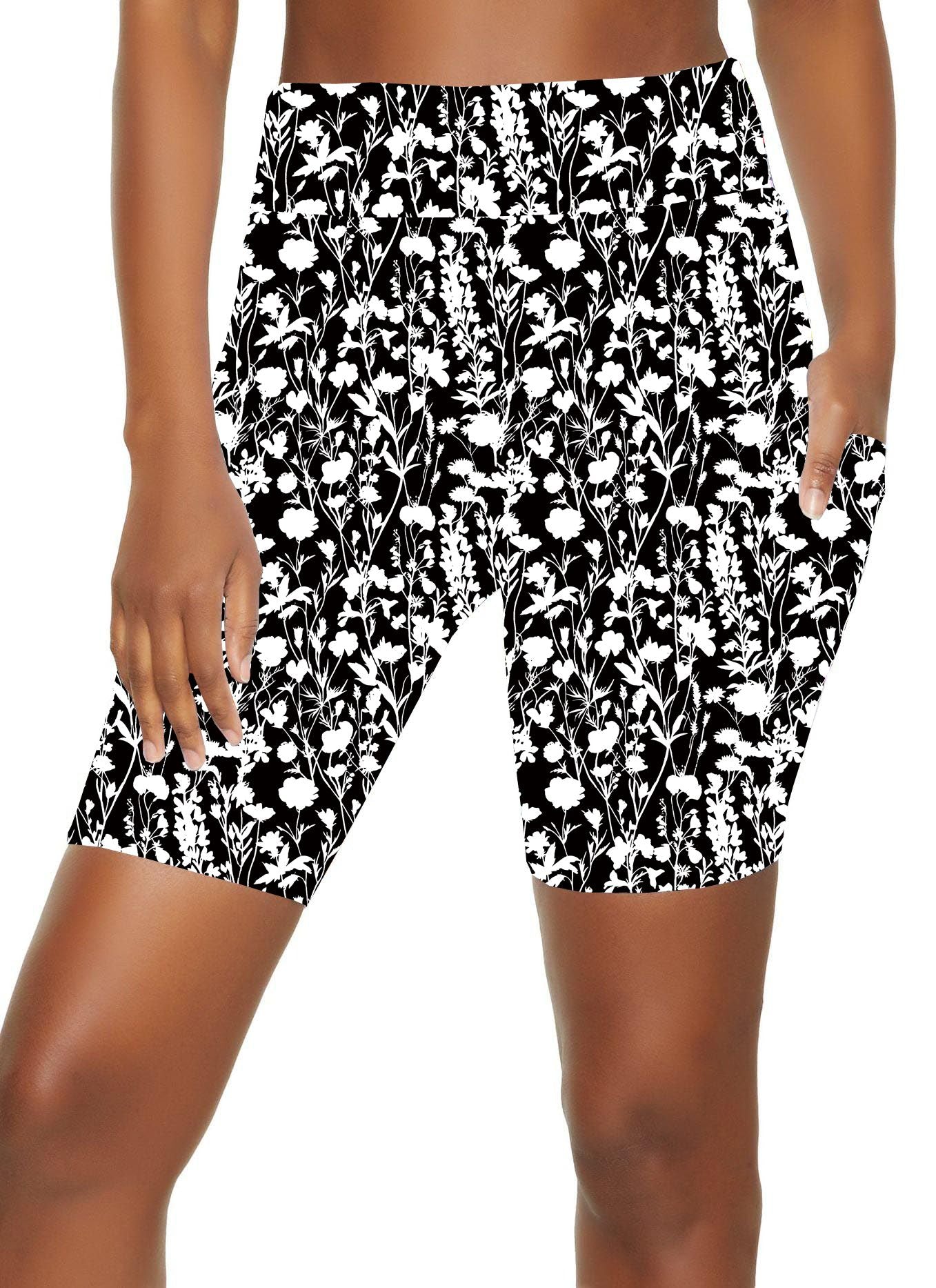 Ebony Floral Deluxe Square Pocket Shorts