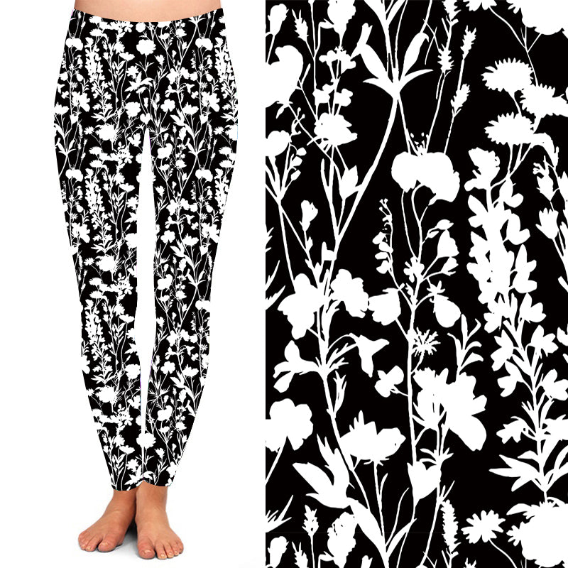 Ebony Floral Deluxe Leggings