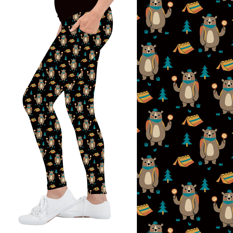 Camping Bears Deluxe Pocket Leggings