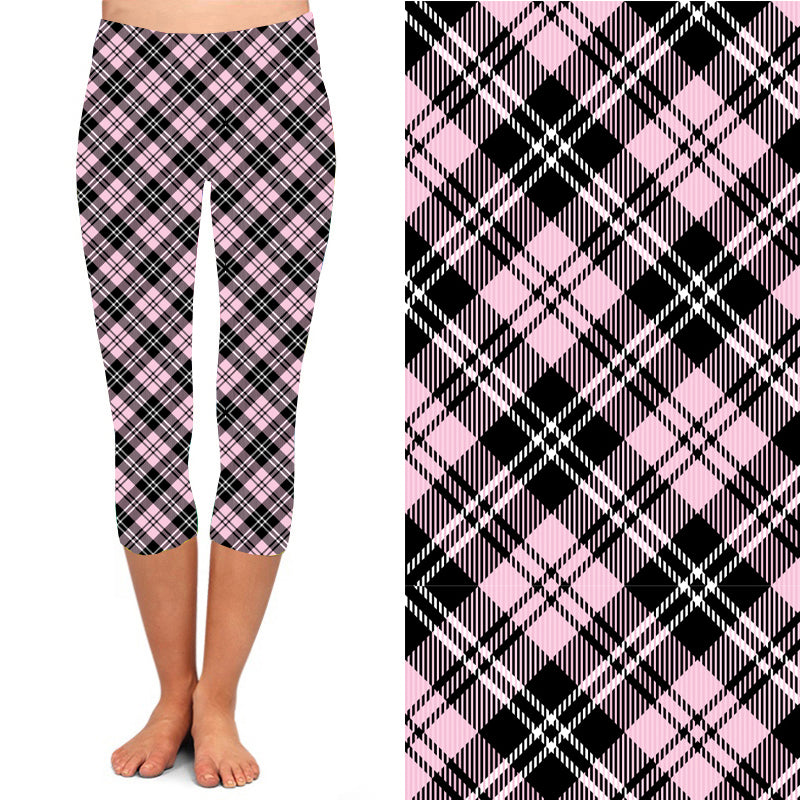 Pink Dream Plaid Deluxe Capri