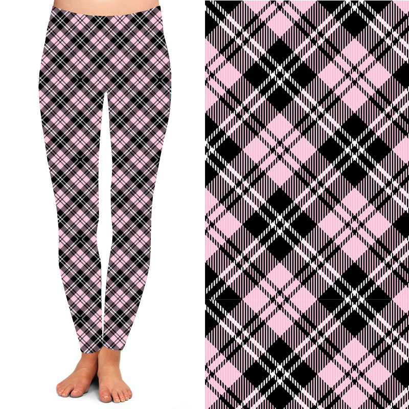 Pink Dream Plaid Deluxe Leggings