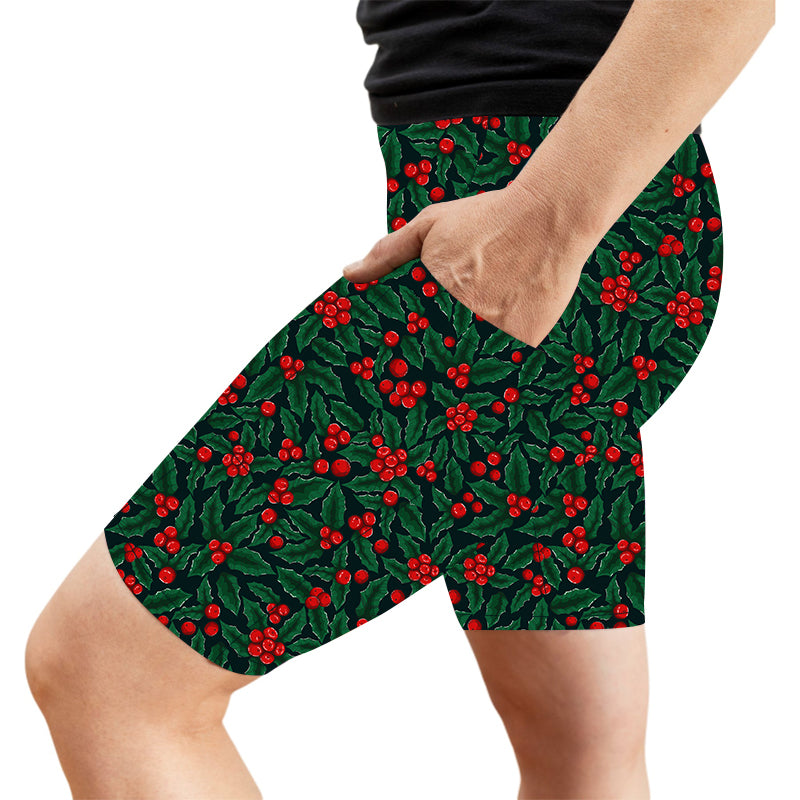 Holly Christmas Deluxe Pocket Shorts