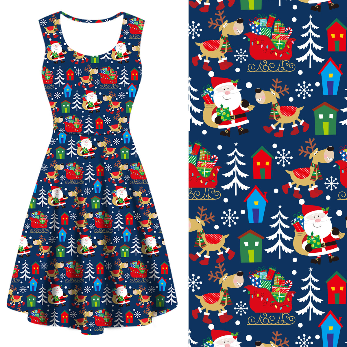 Jingle Bell Jubilee Sleeveless Deluxe Pocket Dress