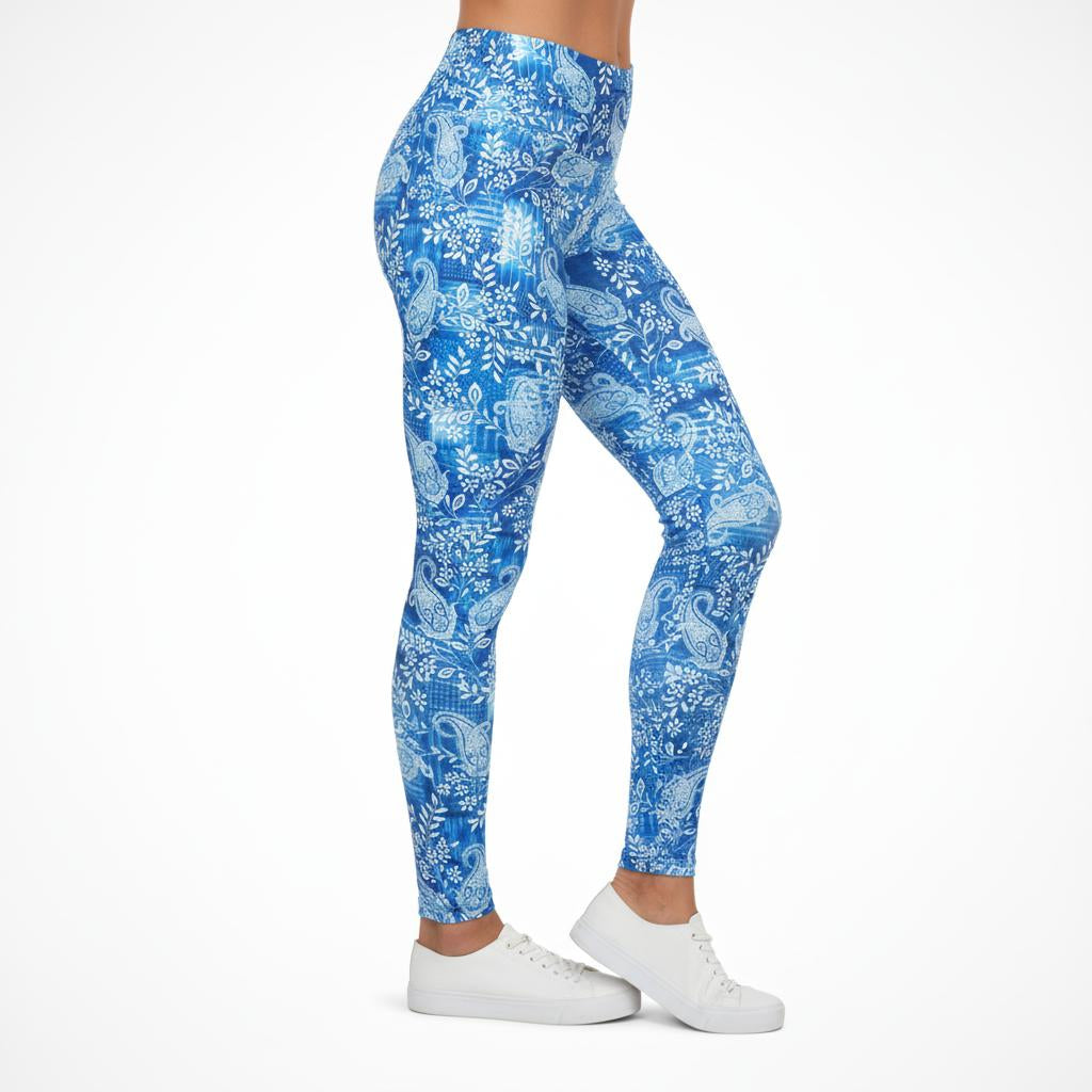 Blue Paisley Ultimate Leggings