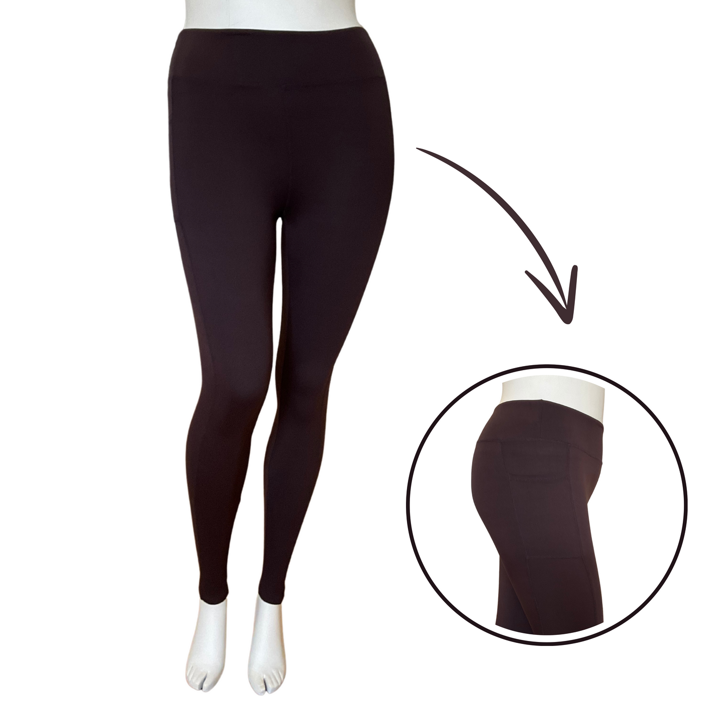 Chocolate Colour Collection Pocket Leggings