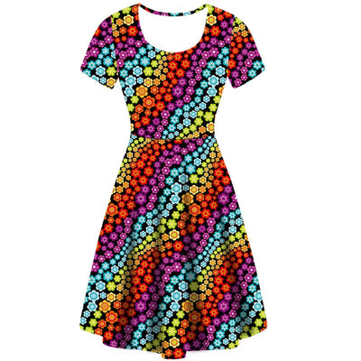 Rainbow Blooms Deluxe Pocket Dress