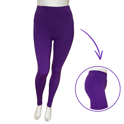 Purple Colour Collection Pocket Leggings