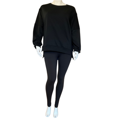 Black Fleece Pocket Leggings