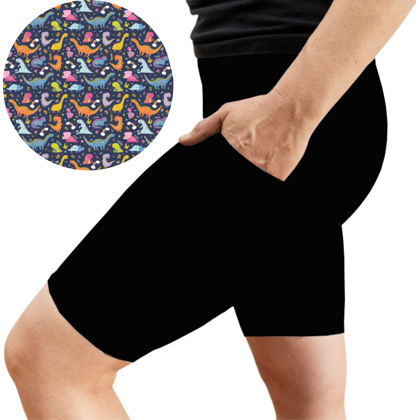 Rainbow Raptor Deluxe Pocket Shorts