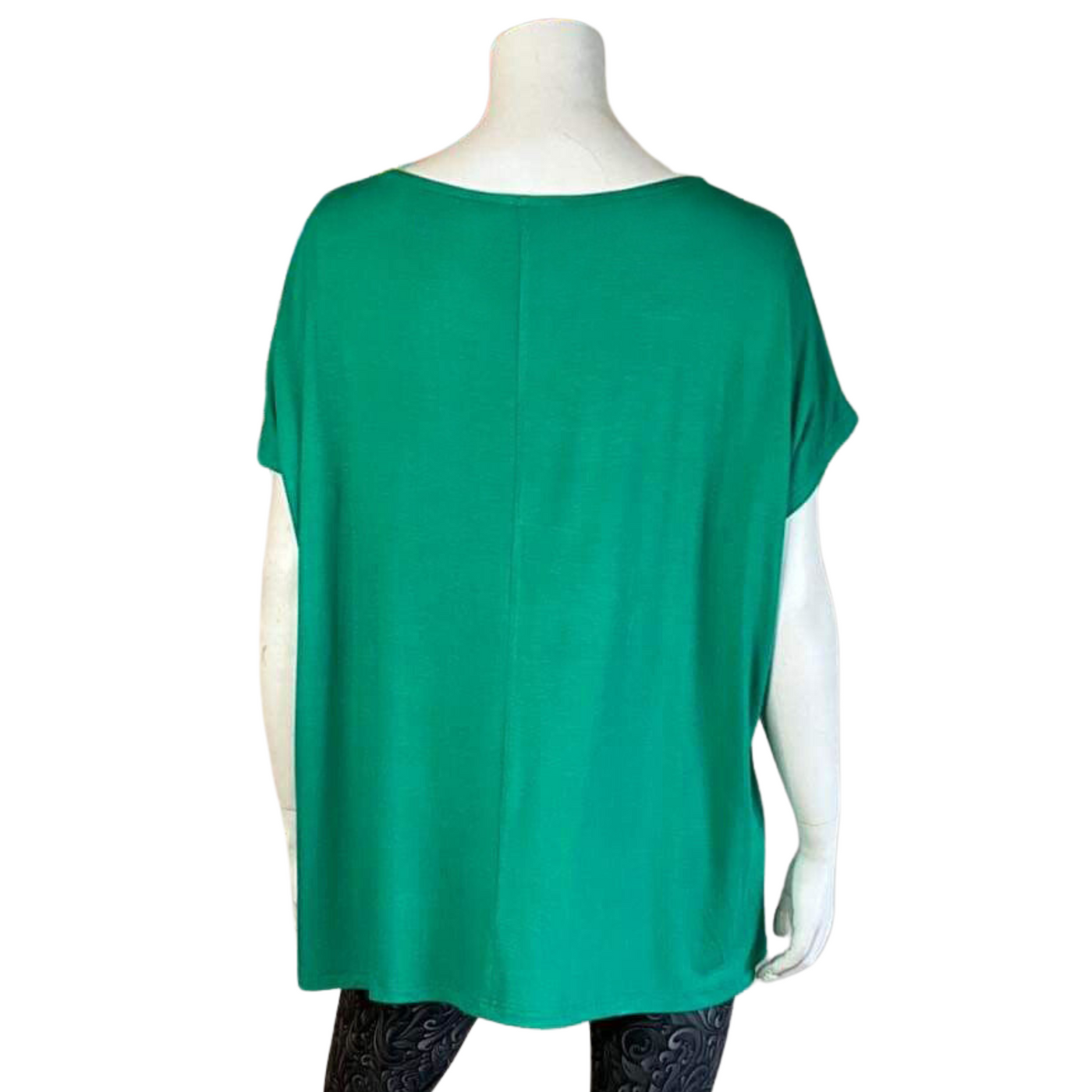 Relaxed Viscose Top - Green
