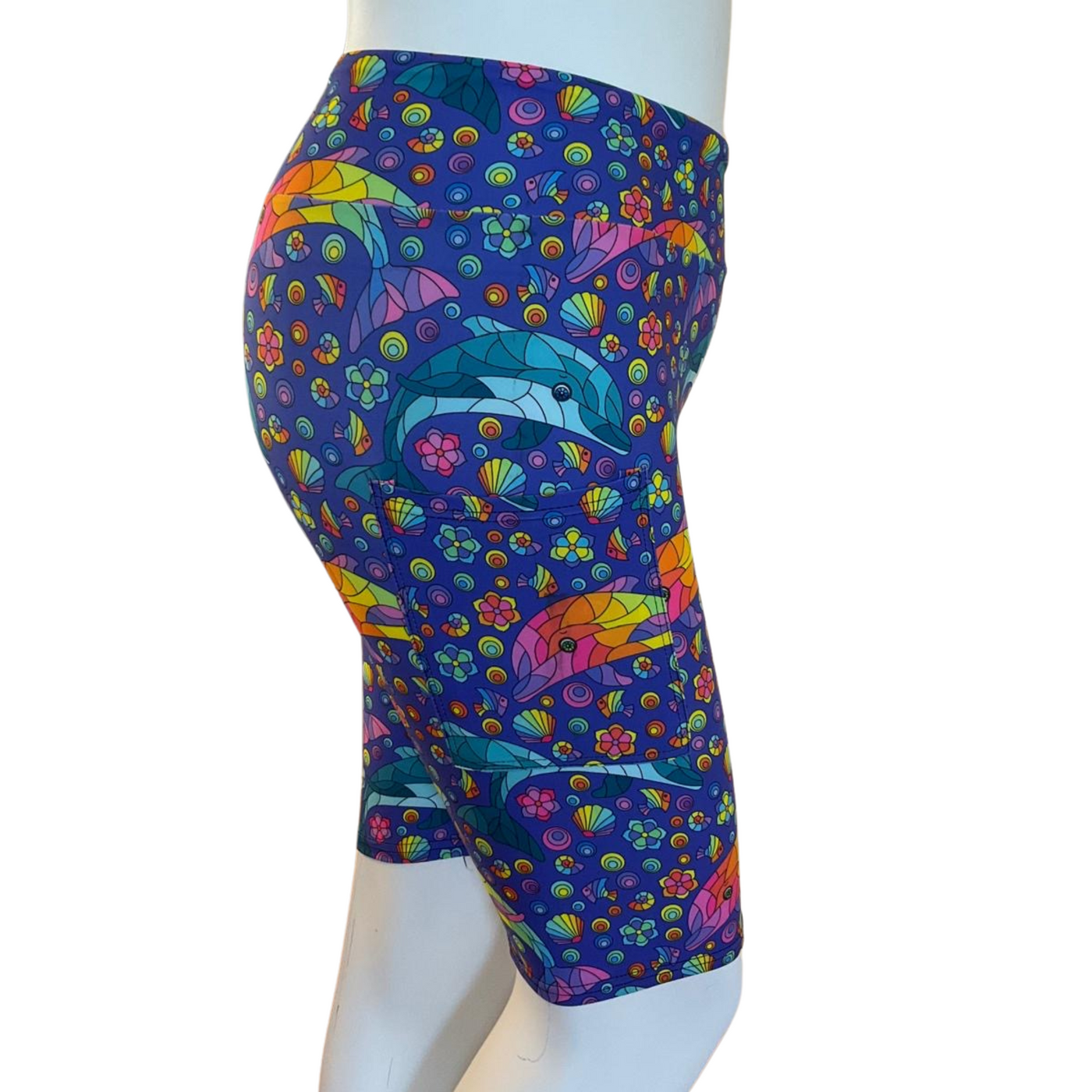 Diving Dolphins Deluxe Square Pocket Shorts