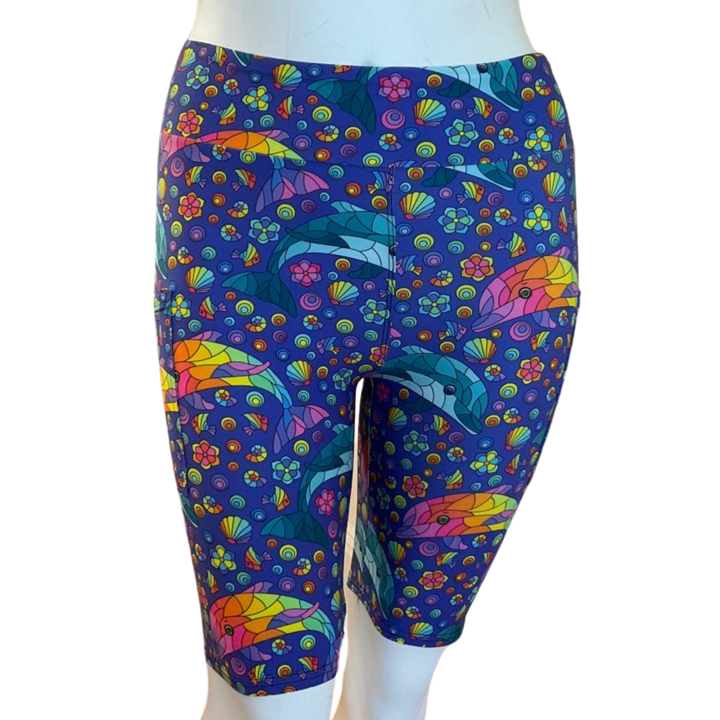 Diving Dolphins Deluxe Square Pocket Shorts