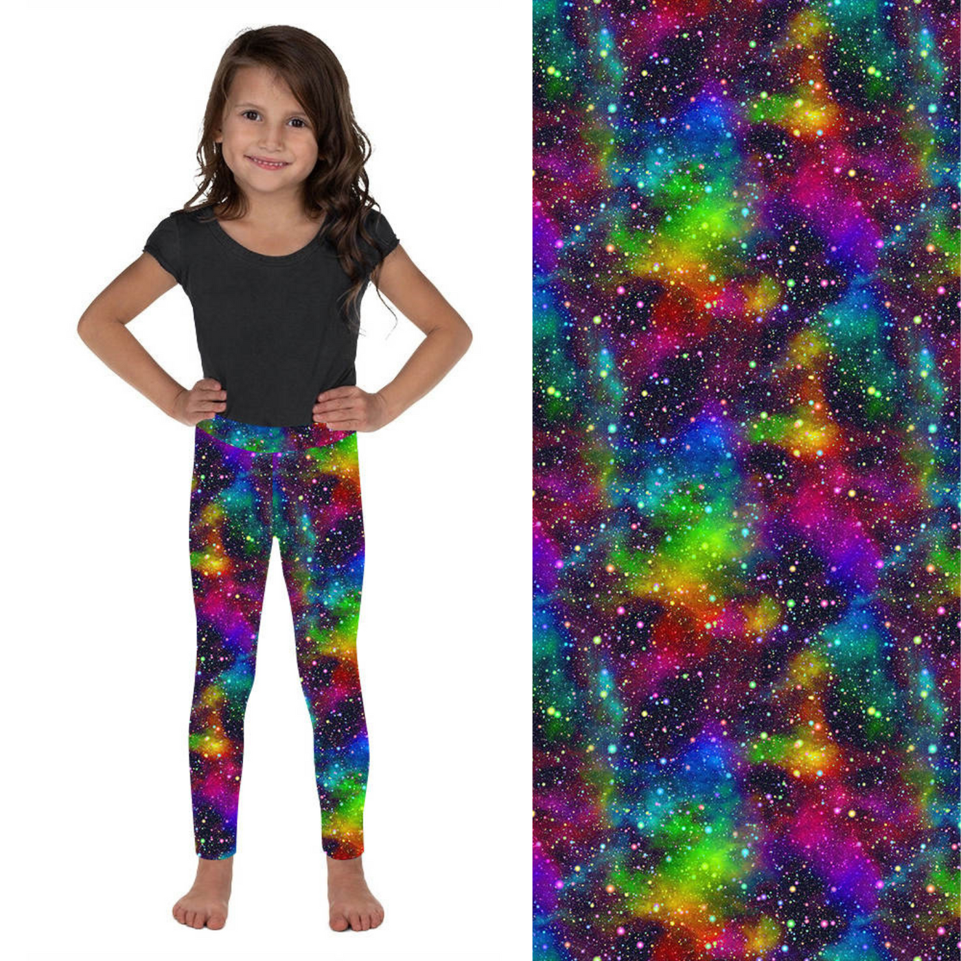 Rainbow Galaxy Deluxe Kids Leggings