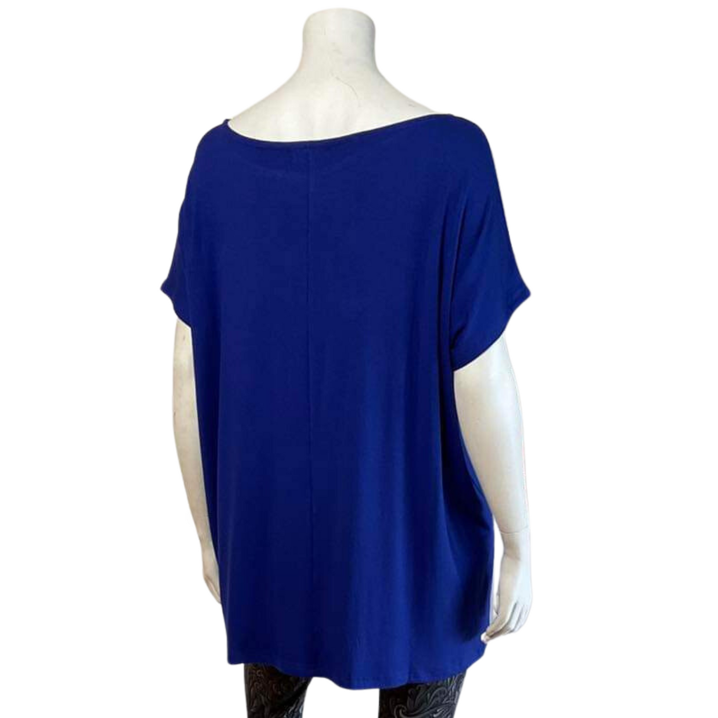 Relaxed Viscose Top - Blue