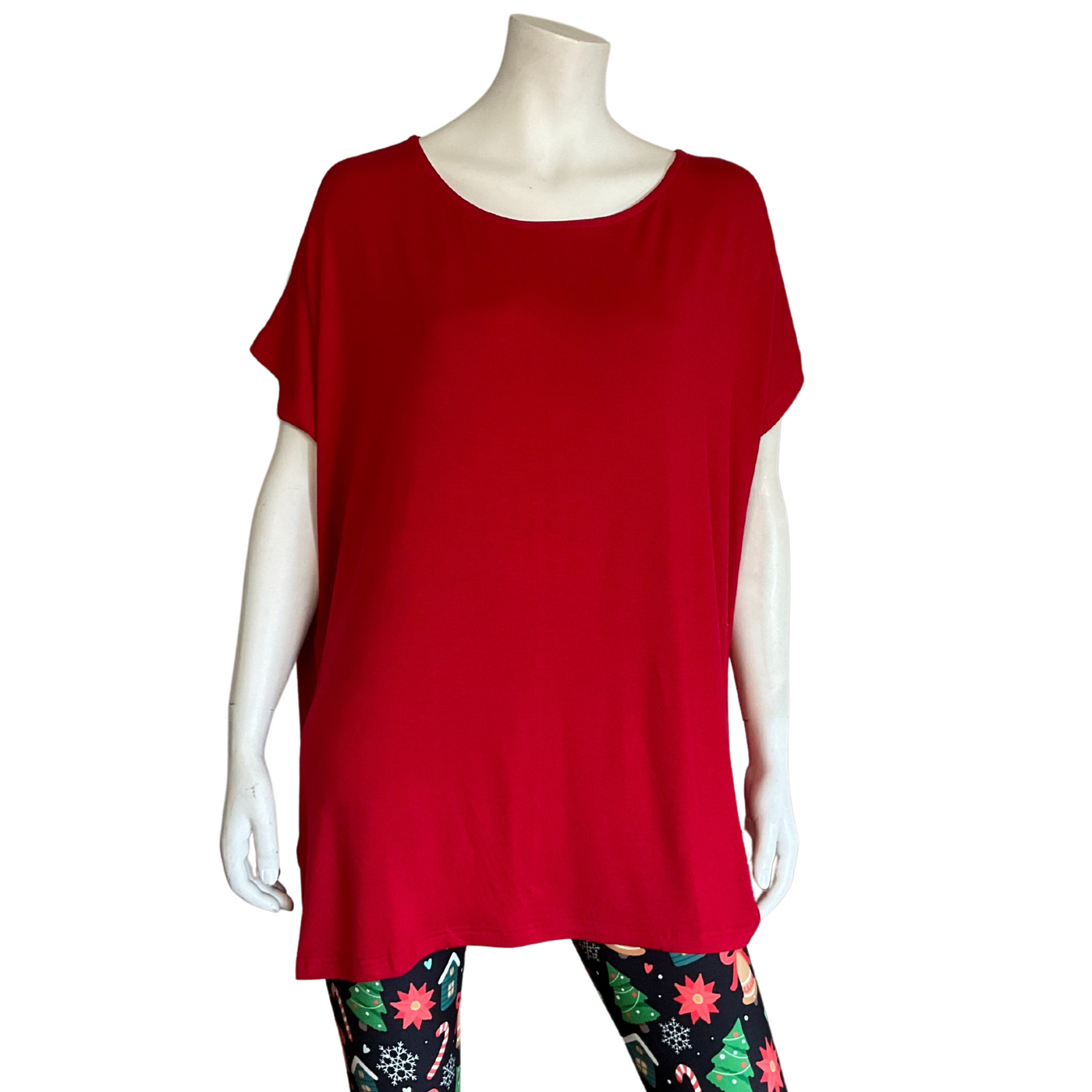 Relaxed Viscose Top - Red