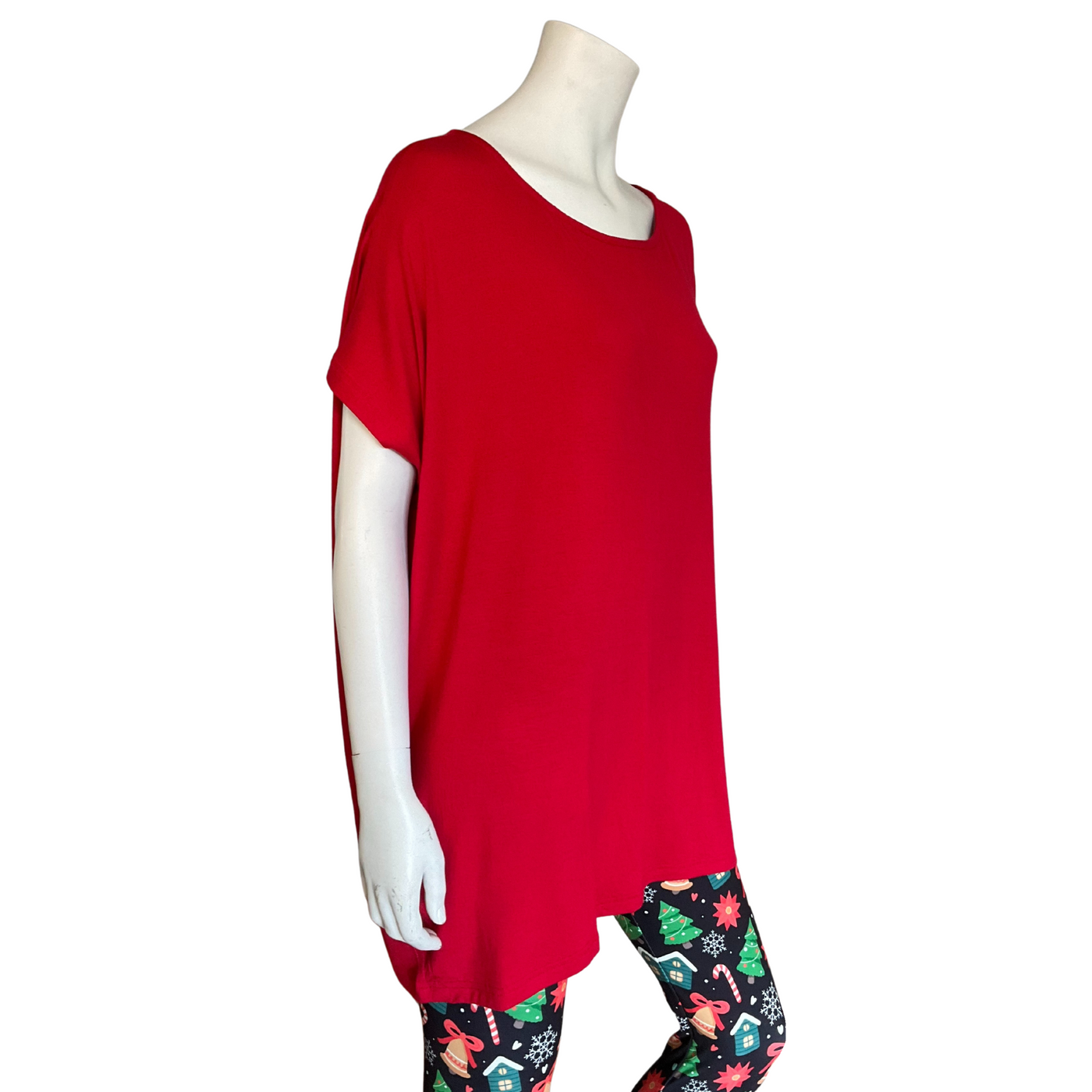 Relaxed Viscose Top - Red