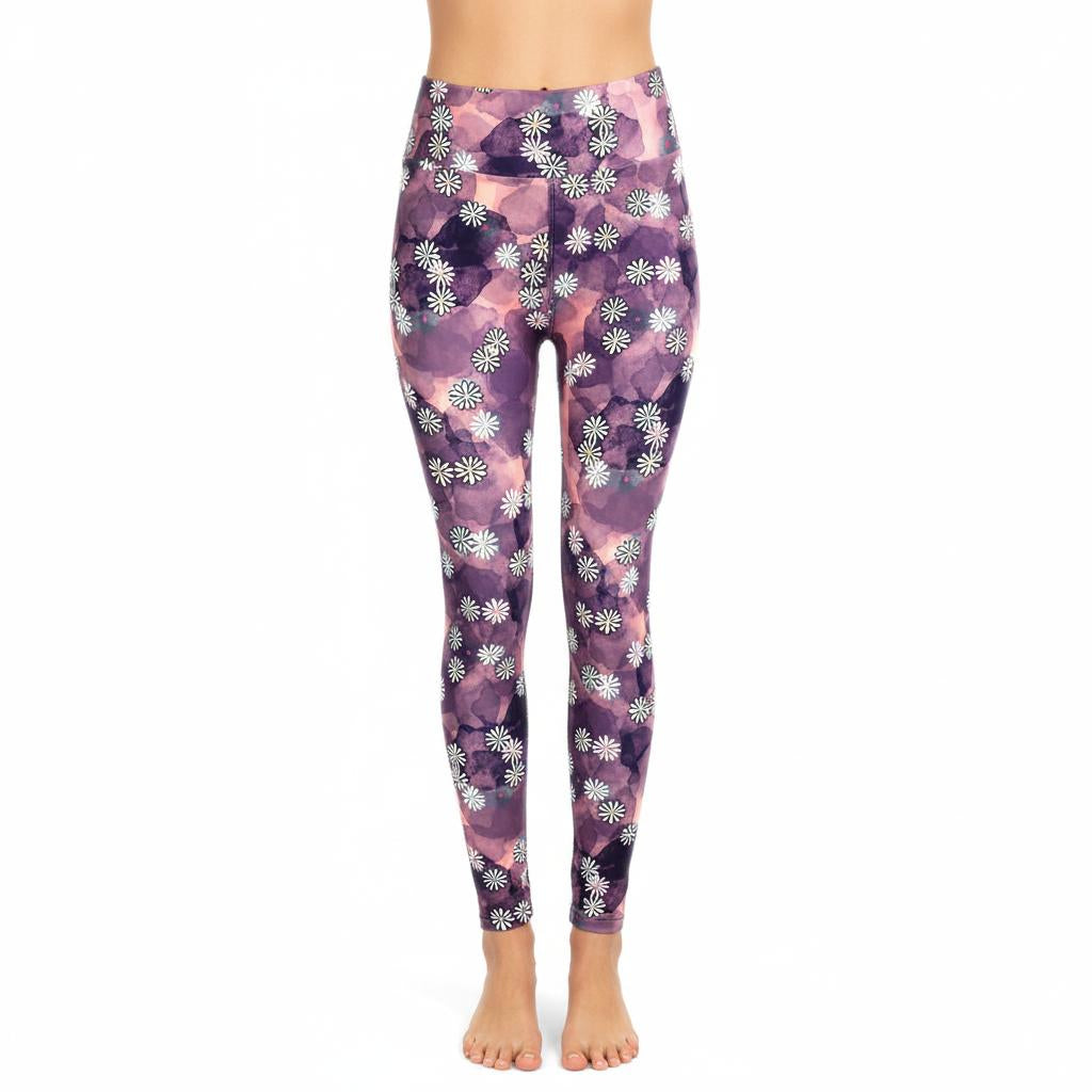 Purple Daisy Chain Ultimate Leggings